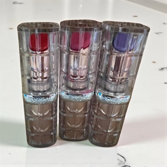 L'Oreal Colour Rich Plump & Shine Lipsticks Bundle of 3 Pataya, Watermelon, & Bl - Picture 1 of 8